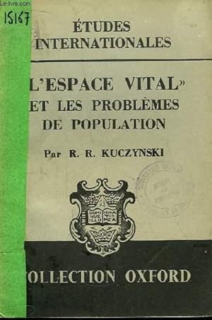 Seller image for L'Espace Vital" et les problmes de population. for sale by Le-Livre