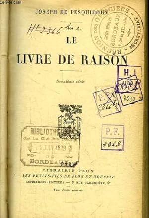 Seller image for Le Livre de Raison. 2me srie. for sale by Le-Livre