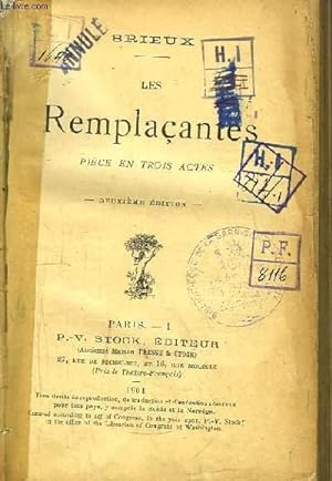 Bild des Verkufers fr Les Remplaantes. Pice en 3 actes. zum Verkauf von Le-Livre
