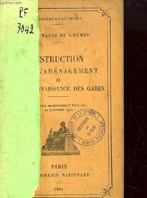 Seller image for Instruction sur l'Amnagement et la Reconnaissance des Gares. for sale by Le-Livre