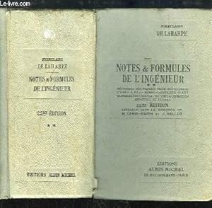 Seller image for Formulaire de Laharpe. Notes & Formules de l'Ingnieur. TOME 2 : Mouvement des fluides dans les conduites - Pompes, ventilateurs et compresseurs - Froid industriel - Mtallurgie - Usines  gaz - Mines - Moteurs  combustion . for sale by Le-Livre