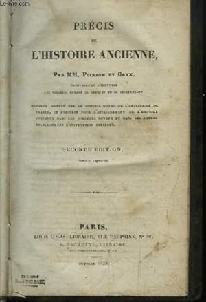 Bild des Verkufers fr Prcis de l'Histoire Ancienne. Suivi de "Prcis de l'Histoire des Successeurs d'Alexandre. zum Verkauf von Le-Livre