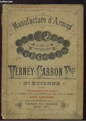Imagen del vendedor de Catalogue de la Manufacture d'Armes Verney-Carron Frres. Saison de chasse 1890 - 1891 a la venta por Le-Livre