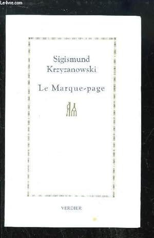 Bild des Verkufers fr Le Marque-page zum Verkauf von Le-Livre