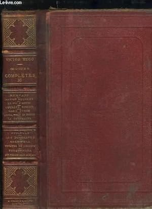 Imagen del vendedor de Thtre de Victor Hugo, TOME 11 : Hernani, Marion de Lorme, Le Roi s'amuse, Lucrce Borgia, Marie Tudor, Angelo, La Esmeralda, Ruy Blas, Les Burgraves a la venta por Le-Livre