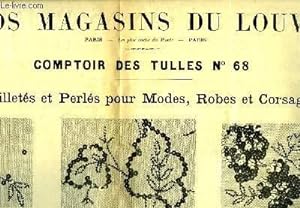 Affiche publicitaire des Grands Magasins du Louvre, Comptoir des Tulles n°68 (Tulles pailletés et...