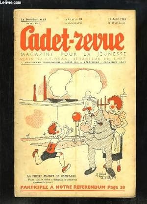 Seller image for Cadet-Revue N88 - 4me anne : La petite maison de campagne - Les histoires du Pre Le Gallic, par LAURY - Jeux dans l'eau . for sale by Le-Livre