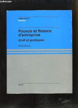 Seller image for Pouvoir et finance d'entreprise. Droit et pratiques. for sale by Le-Livre
