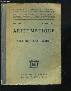 Seller image for Arithmtique et Notions d'Algbre. for sale by Le-Livre