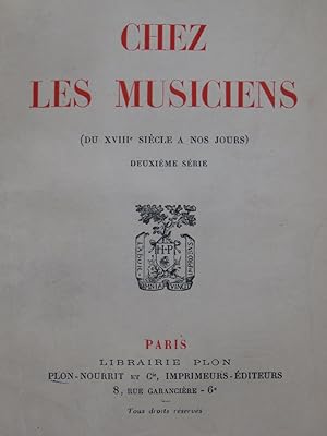 BOSCHOT Adolphe Chez les Musiciens du XVIIIe à nos jours 1924
