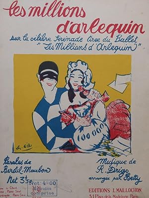 Seller image for DRIGO R. Les millions d'arlequin Chant Piano 1921 for sale by partitions-anciennes