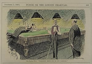Bild des Verkäufers für The Perfect Host. Kolorierter Holzstich von Rosewell aus "Punch, or the London Charivari", London 1928, 11 x 18 cm zum Verkauf von Antiquariat Johannes Müller