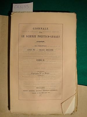 Giornale per le scienze politico-legali compilato dai giureconsulti Luigi Po - Felice Bellone - T...