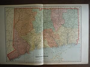 Image du vendeur pour Cram's Map of Connecticut (1901) mis en vente par Imperial Books and Collectibles