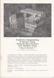 Franckhsche Verlagshandlung, W. Spemann Verlag, Verlag Der Neue Schulmann, Franz Mittelbach Verlag.