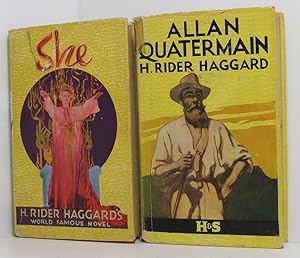 Allan Quatermain and She (2 vols H&S Yellow Jackets)