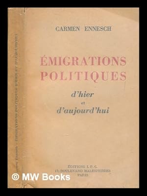 Imagen del vendedor de migrations politiques d'hier et d'aujourd'hui : [Prface d'Emile Bur.] a la venta por MW Books Ltd.