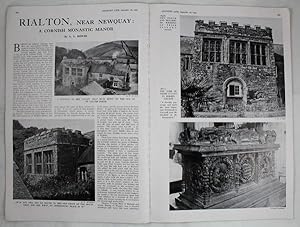 Original Issue of Country Life Magazine Dated September 26th 1941 with a Main Article on Rialton ...
