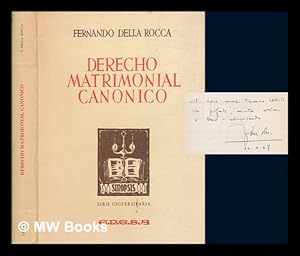 Immagine del venditore per Derecho matrimonial cannico: cuadros sinpticos venduto da MW Books Ltd.