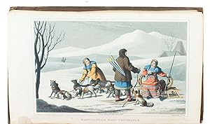 Bild des Verkufers fr Travels in Kamtchatka and Siberia; with a narrative of a residence in China.London, Henry Colburn and Richard Bentley (back of title-page: J.B. Nichols and son), 1830. 2 volumes. 12mo. With two hand-coloured aquatint frontispieces by J. Clarck. Contemporary boards. zum Verkauf von ASHER Rare Books