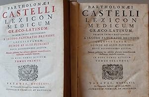 Lexicon medicum Graeco-Latinum primum tribus editionibus a Jacobo Pancratio Brunone locupletatum....
