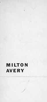 Seller image for Milton Avery. October 22 - November 10, 1956. [Exhibition brochure]. for sale by Wittenborn Art Books