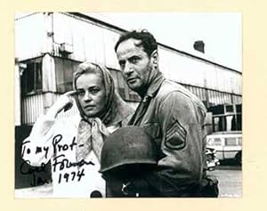 Jeanne Moreau and Eli Wallach in "The Victors." Original photograph signed by the director Carl F...
