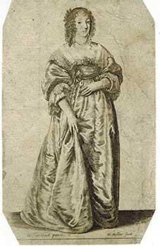 Figure of a Lady Standing ("Lady after Van Dyck." Original etching.)