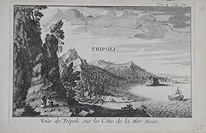 Veue de Tripoli sur les cotes de la Mer Noire. Ansicht der Stadt Tripoli an der Schwarzmeerküste....