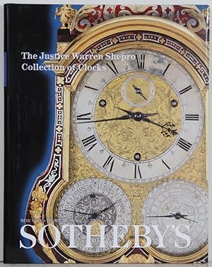 The Justice Warren Shepro Collection of Clocks. Auction New York, Thursday, April 26, 2001.
