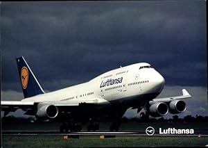 Immagine del venditore per Ansichtskarte / Postkarte Boeing 747-400, Lufthansa, Passagierflugzeug venduto da akpool GmbH