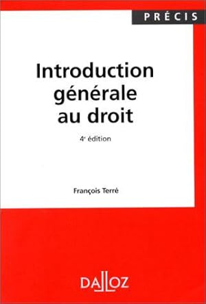 Bild des Verkufers fr Introduction gnrale au droit zum Verkauf von JLG_livres anciens et modernes