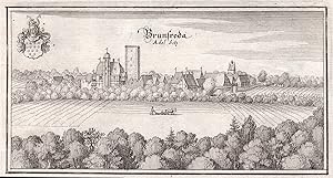 "Brunsroda. Adel Sitz." - Brunsrode Burg Helmstedt Lehre Niedersachsen