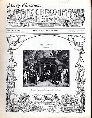 Bild des Verkufers fr The Chronicle of the Horse: Volume XXV, No.17: December 31, 1962 zum Verkauf von Dorley House Books, Inc.