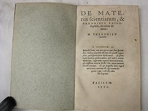 Image du vendeur pour De materiis scientiarum, & erroribus philosophiae, in rebus diuinis mis en vente par Stony Hill Books