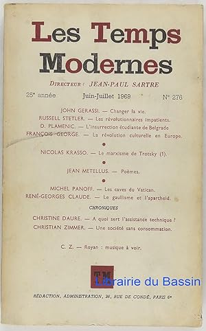 Image du vendeur pour Les Temps Modernes n276 mis en vente par Librairie du Bassin