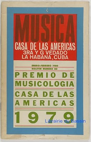Musica n°80 Premio de musicologia casa de las americas 1979