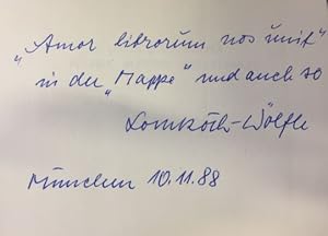 Bücher, Blätter, Bibliotheken. Schriften einer Antiquarin. Herrausgegeben von Christine und Karl ...