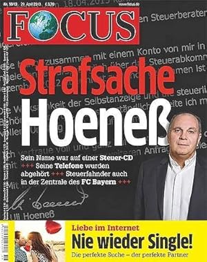 Bild des Verkufers fr Focus. 21. Jg. Nr. 18 vom 29. April 2013: [Titel] Strafsache Hoene. zum Verkauf von Antiquariat Lengelsen