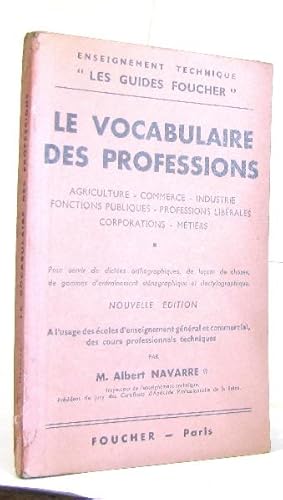 Seller image for Le vocabulaire des professions for sale by crealivres