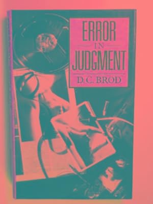Immagine del venditore per Error in judgement venduto da Cotswold Internet Books