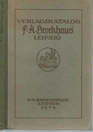 Bild des Verkufers fr Verlagskatalog F. A. Brockhaus Leipzig, 1924. zum Verkauf von Antiquariat Carl Wegner