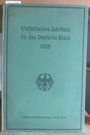 Immagine del venditore per Statistisches Jahrbuch fr das Deutsche Reich. 47. Jahrgang 1928. venduto da Versandantiquariat Trffelschwein