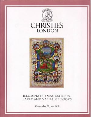 Christie's London. Illuminated Manuscripts, Early and Valuable Books. Wednesday 22 June 1988