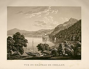 Image du vendeur pour Vue du Chteau de Chillon. mis en vente par Harteveld Rare Books Ltd.