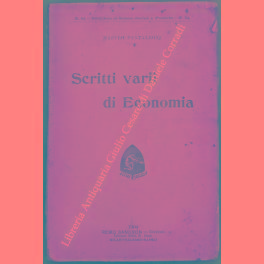 Bild des Verkufers fr Scritti varii di economia zum Verkauf von Libreria Antiquaria Giulio Cesare di Daniele Corradi