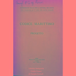 Immagine del venditore per Codice marittimo. Progetto venduto da Libreria Antiquaria Giulio Cesare di Daniele Corradi