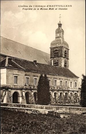 Ansichtskarte / Postkarte Hautvillers Marne, Ancienne Abbaye, Cloître