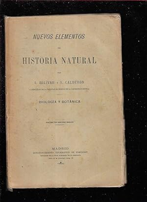 NUEVOS ELEMENTOS DE HISTORIA NATURAL. BIOLOGIA Y BOTANICA