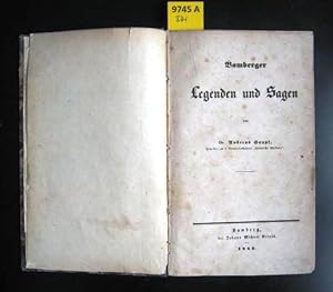 Bild des Verkufers fr Bamberger Legenden und Sagen. Sehr seltene 1. Auflage. zum Verkauf von Augusta-Antiquariat GbR